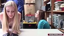 Shoplifter Blonde Teen doggystyled in front of her bf