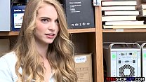 Skinny shoplifter teen from Russia caught stealing and fucked